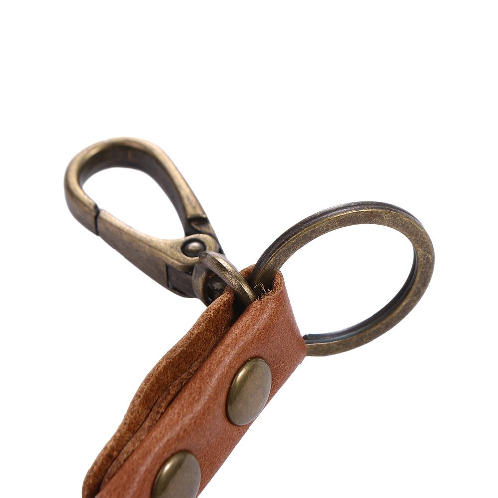 Leather Work For Car - Car Keyring Genuine Leather Badge Holder