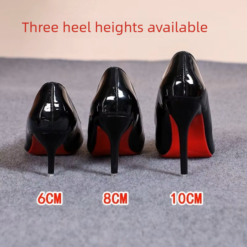 Leatherworking Classic - Sexy Pointed Toe Patent Leather High