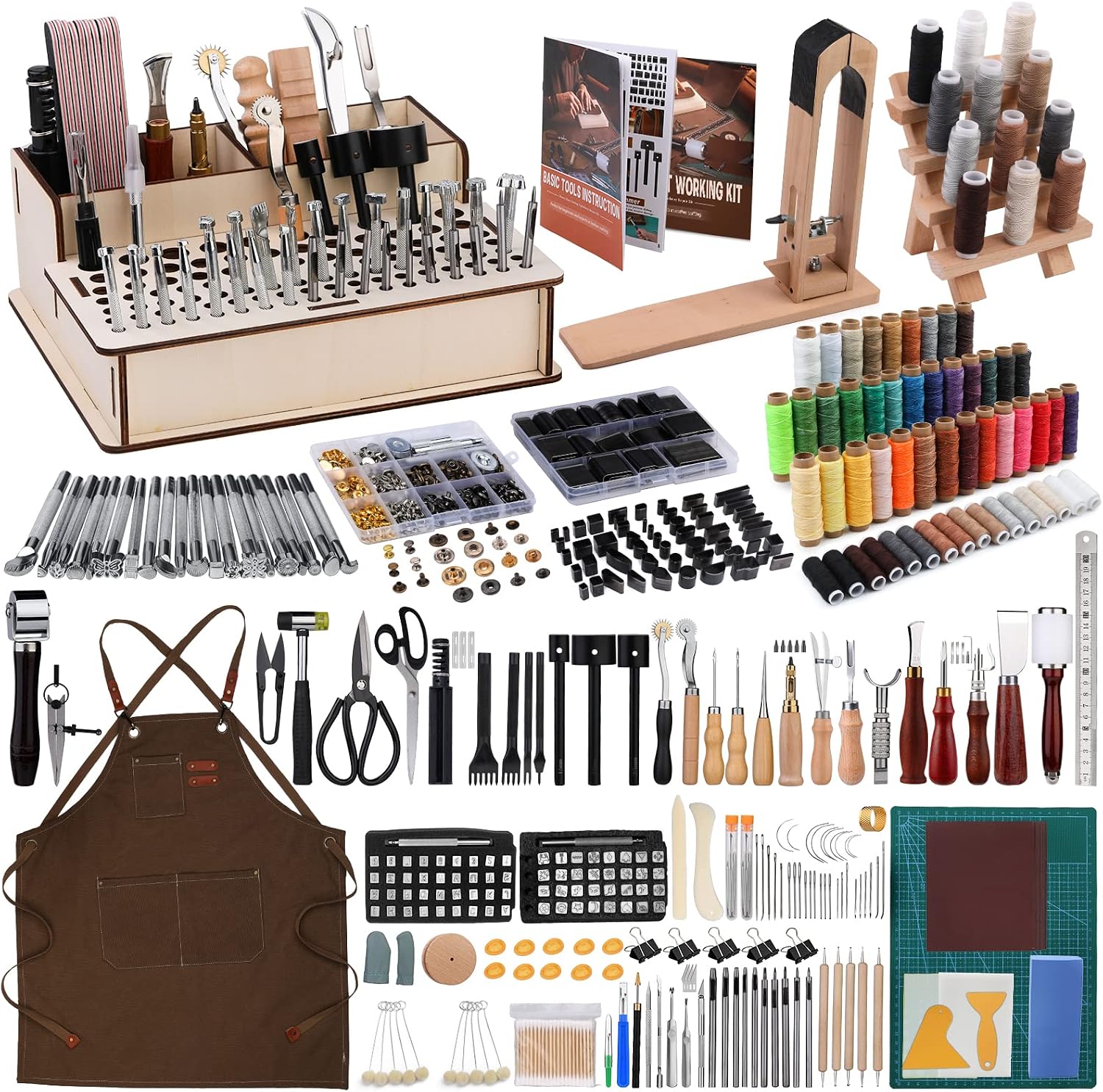Leatherwork Beginner Tools - 628Pcs Leather Working Tooling Set for