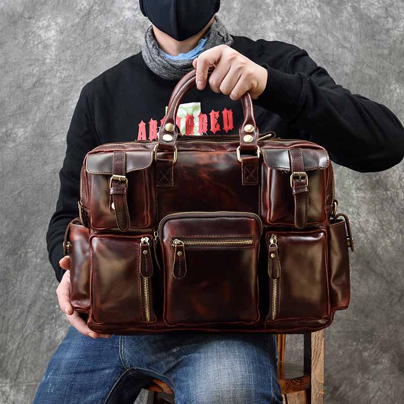 Leather Work Bag Laptop - Dép Nam Da Thật Chính Hãng