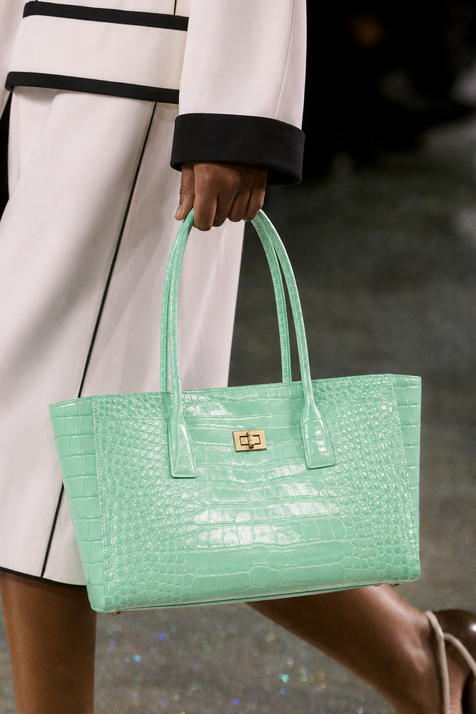 Leather Work Handbags For Women - SHELKSBAG Glossy Crocodile Embossed Tote Bag