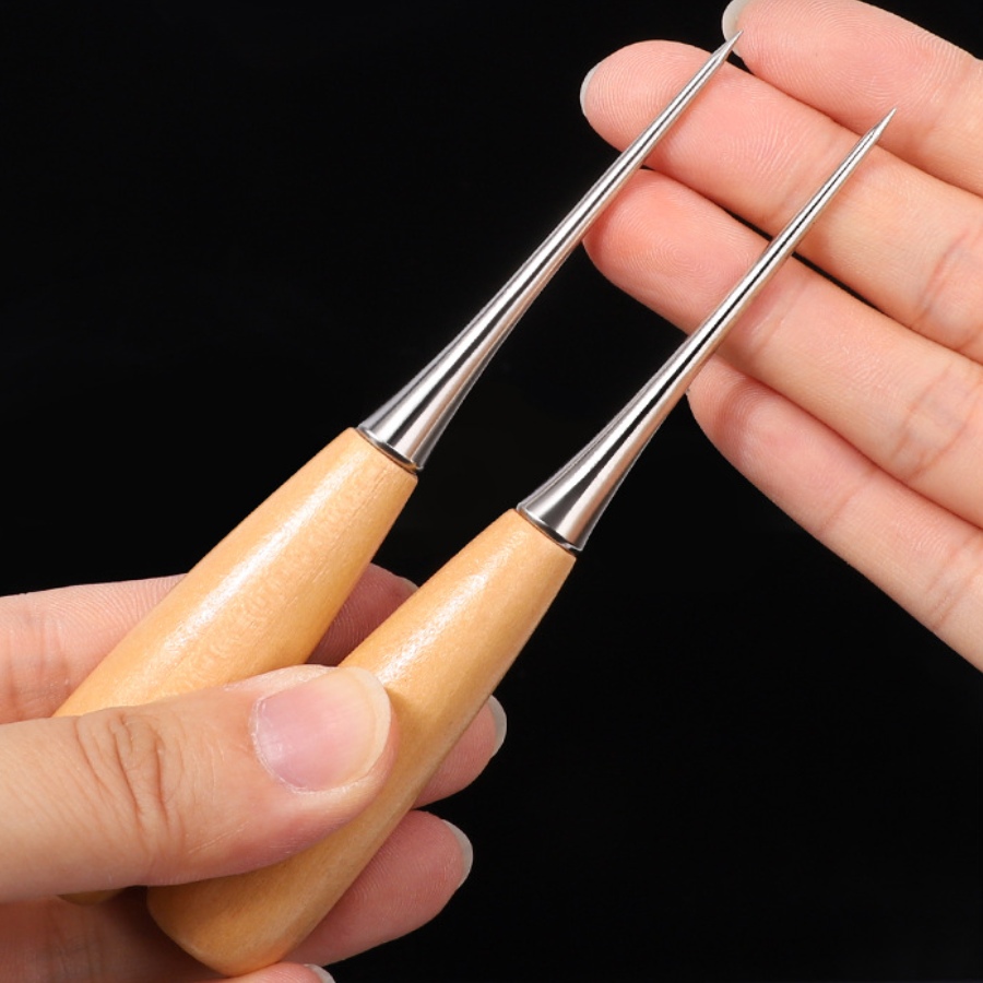 Leatherwork Punch - 2pcs Leather Hand Stitching Awl Tool