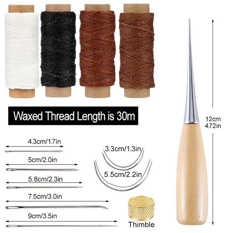 13pcs Waxed Thread Leatherwork - đánh giá và giá Leatherwork Beginner Tools