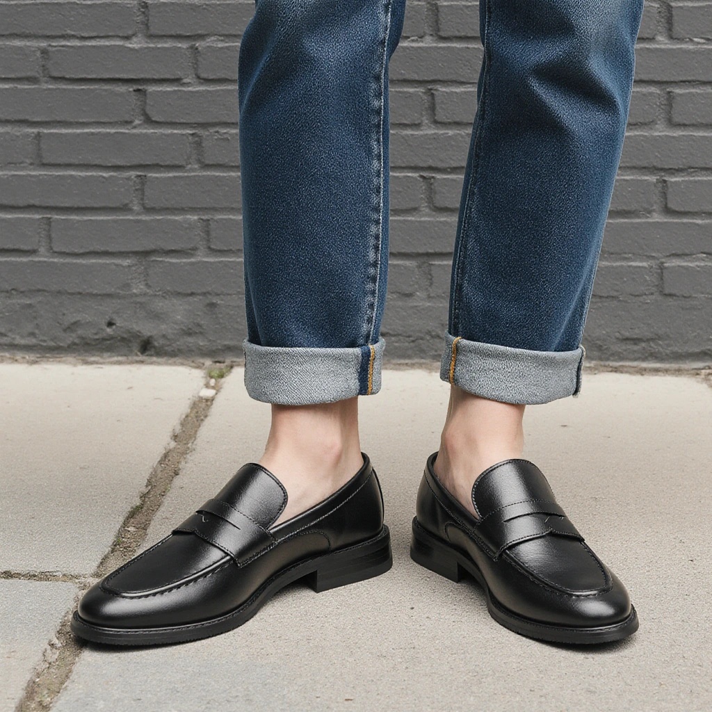 Men's Black Penny Loafers Clas - đánh giá và giá Leatherworking Classic