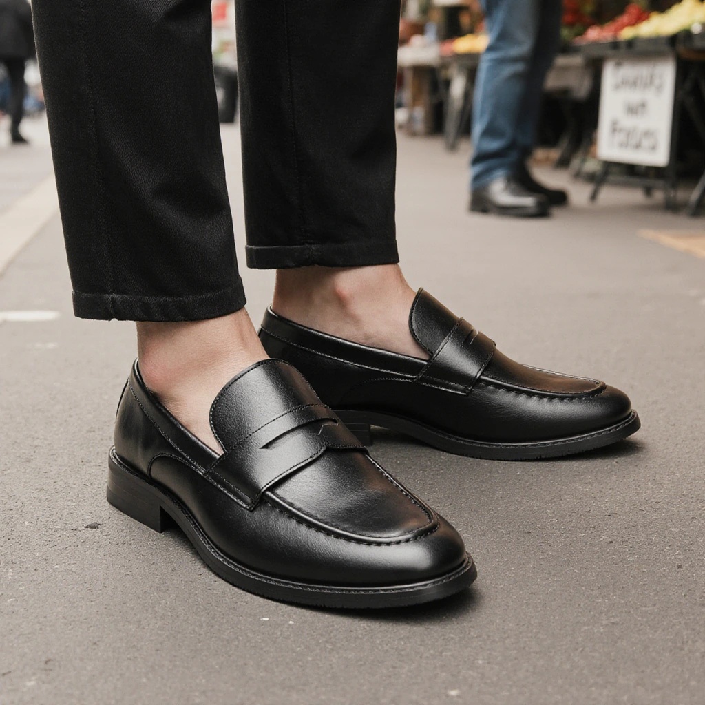 Men's Black Penny Loafers Clas - đánh giá và giá Leatherworking Classic