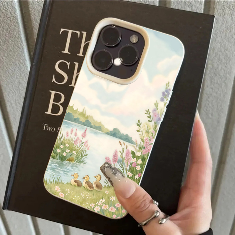 Cute Duck Pattern Phone Case F - đánh giá và giá Leather X