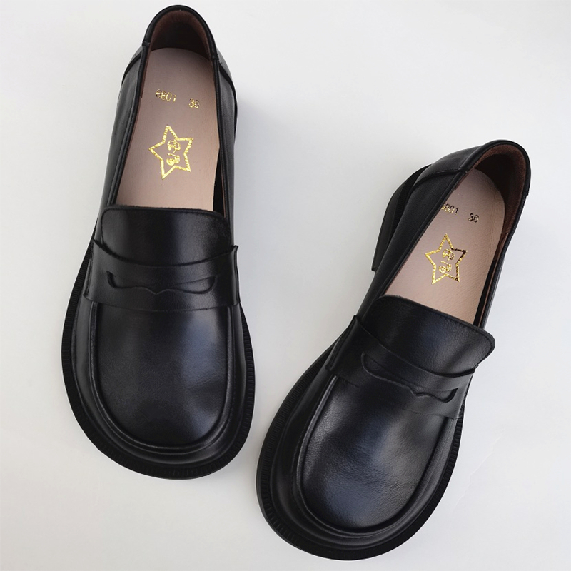 Careaymade-Áo Khoác Trơn Trượt - đánh giá và giá Leather Work Heels