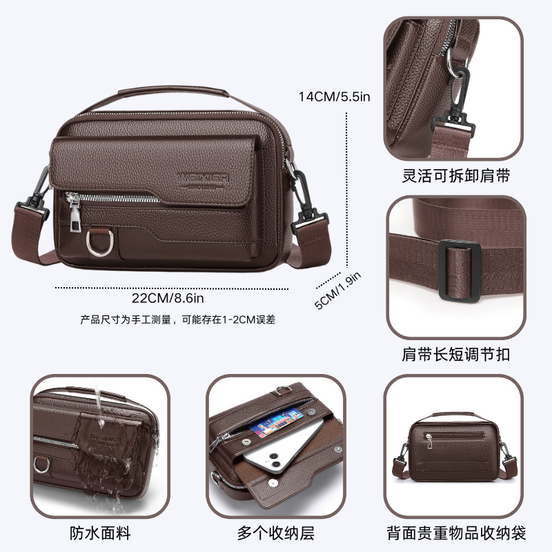 2025 New Men Shoulder Bag PU L - đánh giá và giá Leatherwork Letters