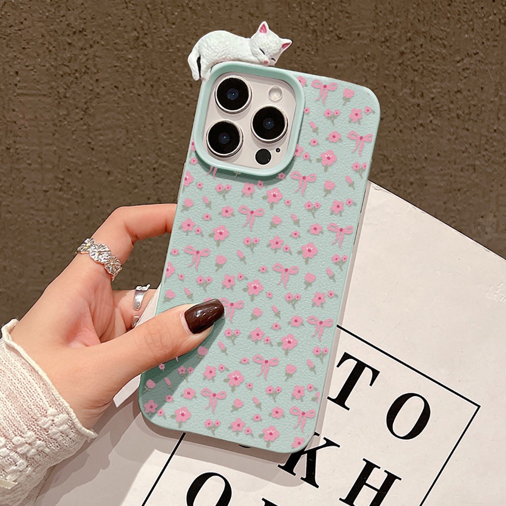 Cute Bow Flower With 3D Cute C - đánh giá và giá Leather X