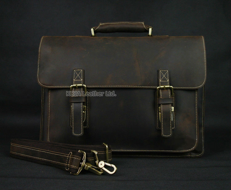 Vintage Da Ngựa Nam Cặp Xách L - đánh giá và giá Leather Work Bag Laptop
