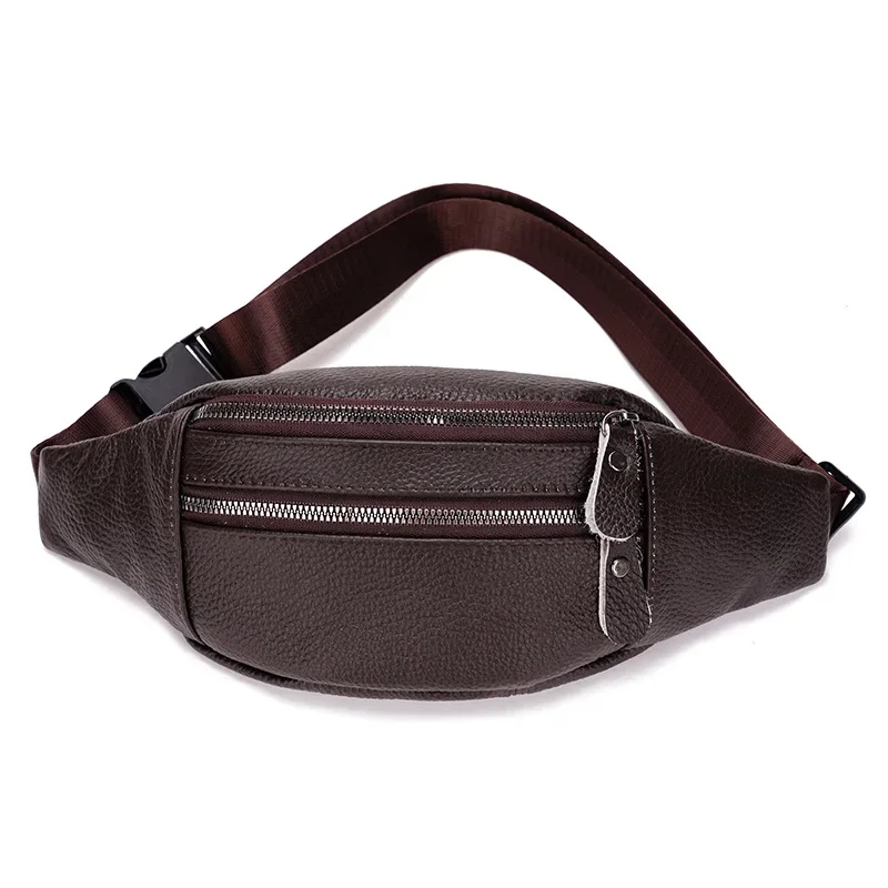 Genuine Leather Men’s Waist Ba - đánh giá và giá Leather Work Bag Laptop