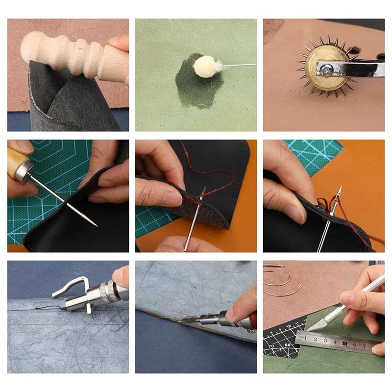 AB08-Leather Working Tools Kit - đánh giá và giá Leatherwork Beginner Tools