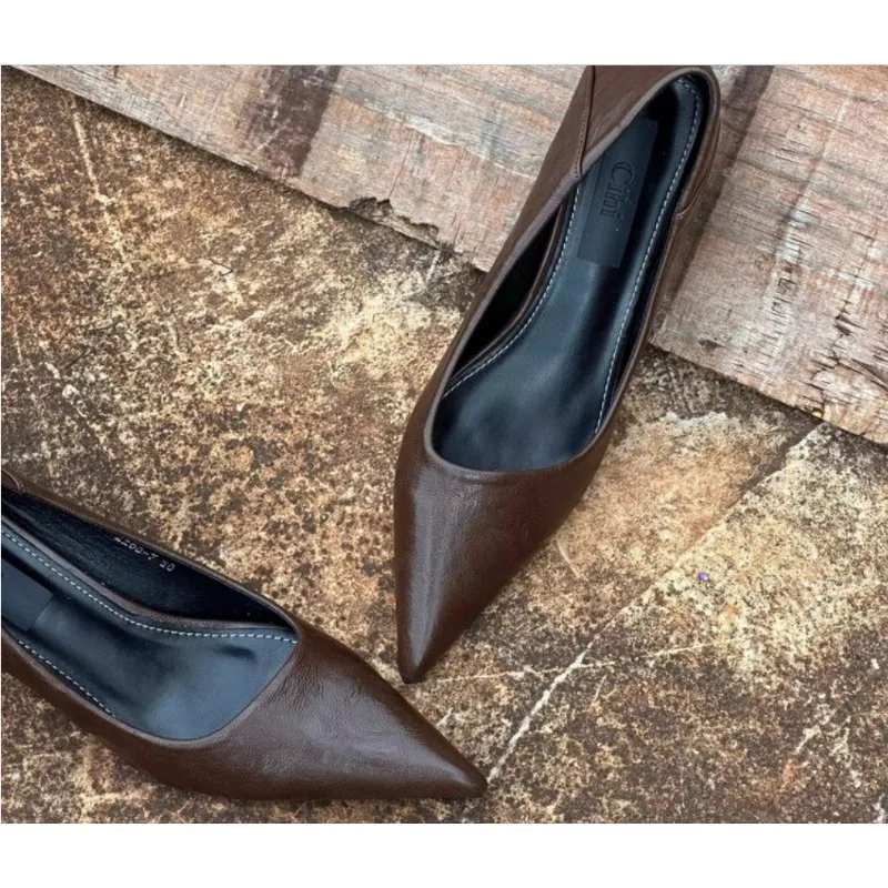 2024 Women Sexy High Heels Bur - đánh giá và giá Leather Work Heels