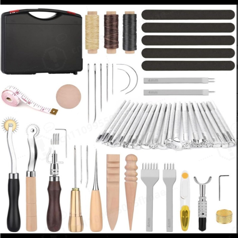 DIY Leather Craft Hand Sewing  - đánh giá và giá Leatherwork Tool Kit
