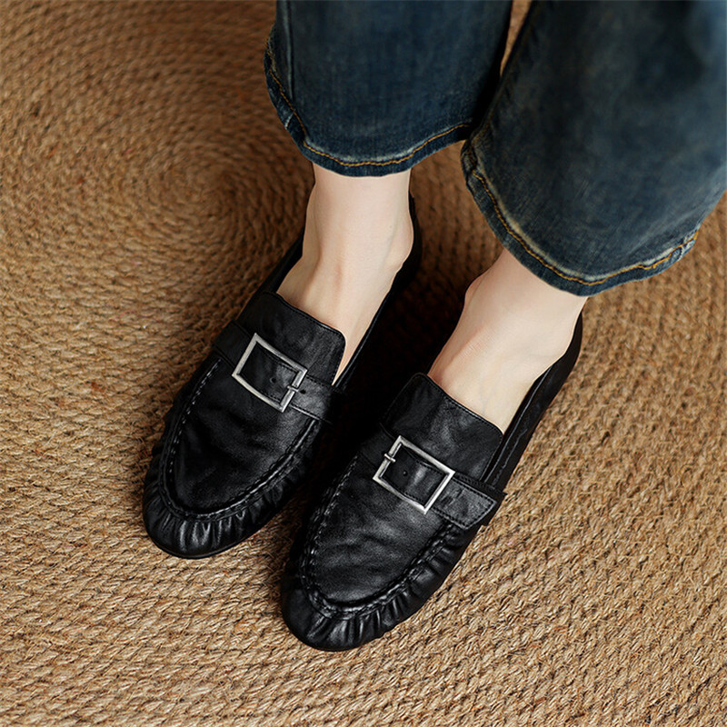 New Autumn Genuine Leather Wom - đánh giá và giá Leather Work Heels