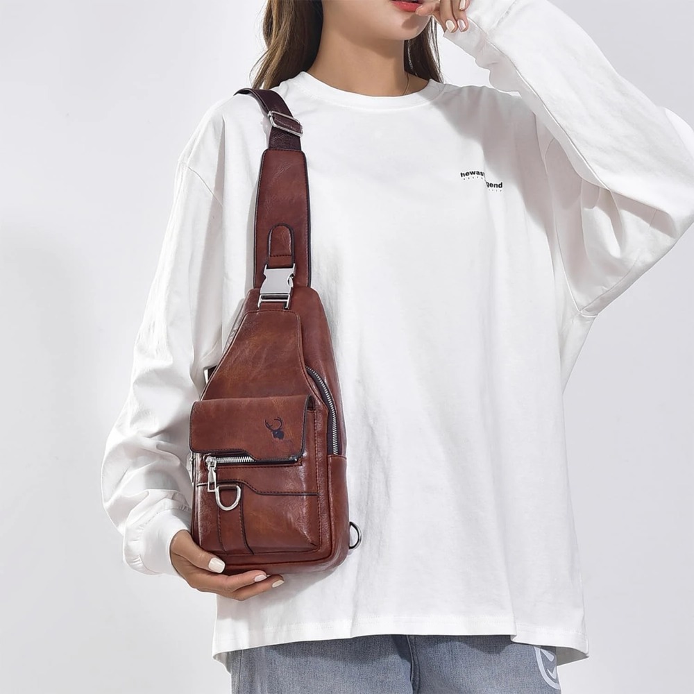 Sling Bag for Men Crossbody Ch - đánh giá và giá Leatherwork Letters