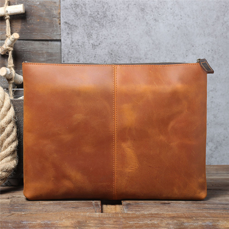 Vintage handmade genuine leath - đánh giá và giá Leather Work Bag Laptop