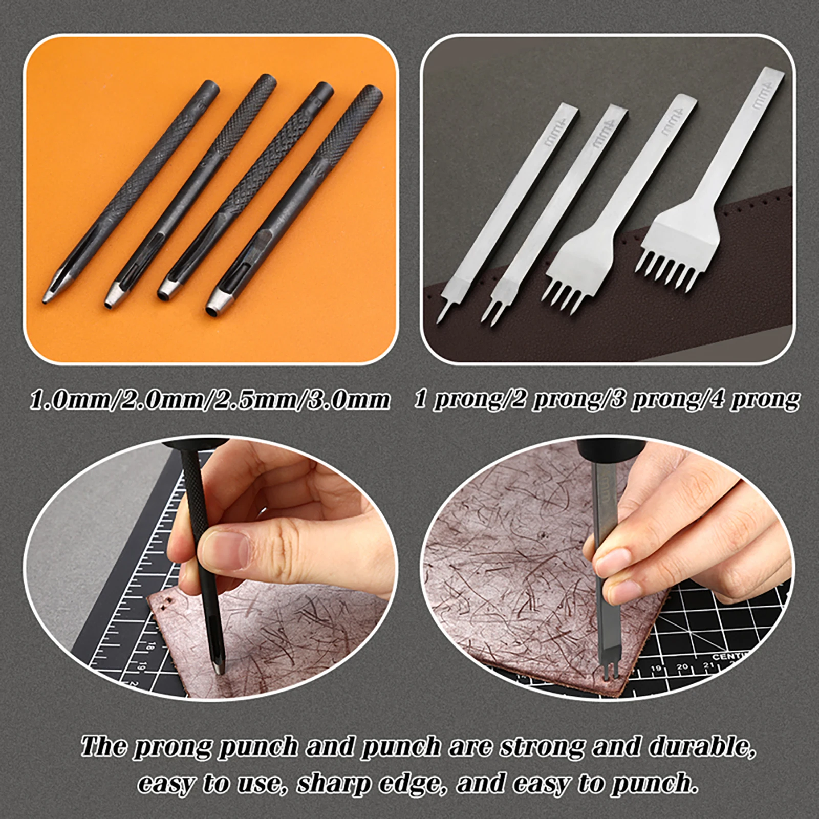 Orange Leather Sewing Kit Upho - đánh giá và giá Leatherwork Tool Kit