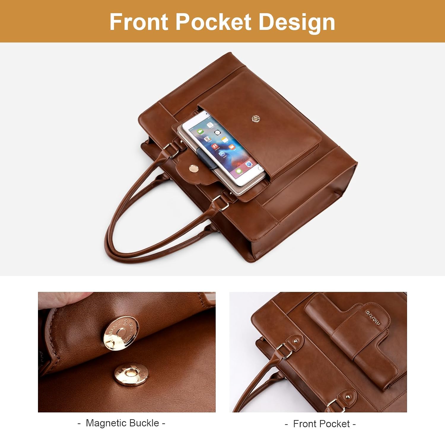 MOSISO Laptop Tote Bag for Wom - đánh giá và giá Leather Work Bag Laptop