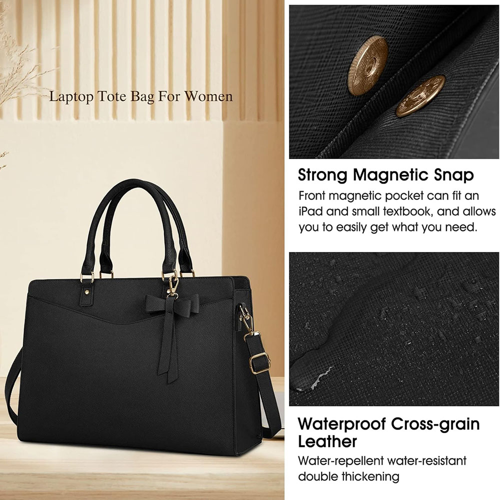 Laptop Bag for Women 15.6 Inch - đánh giá và giá Leather Work Bag Laptop