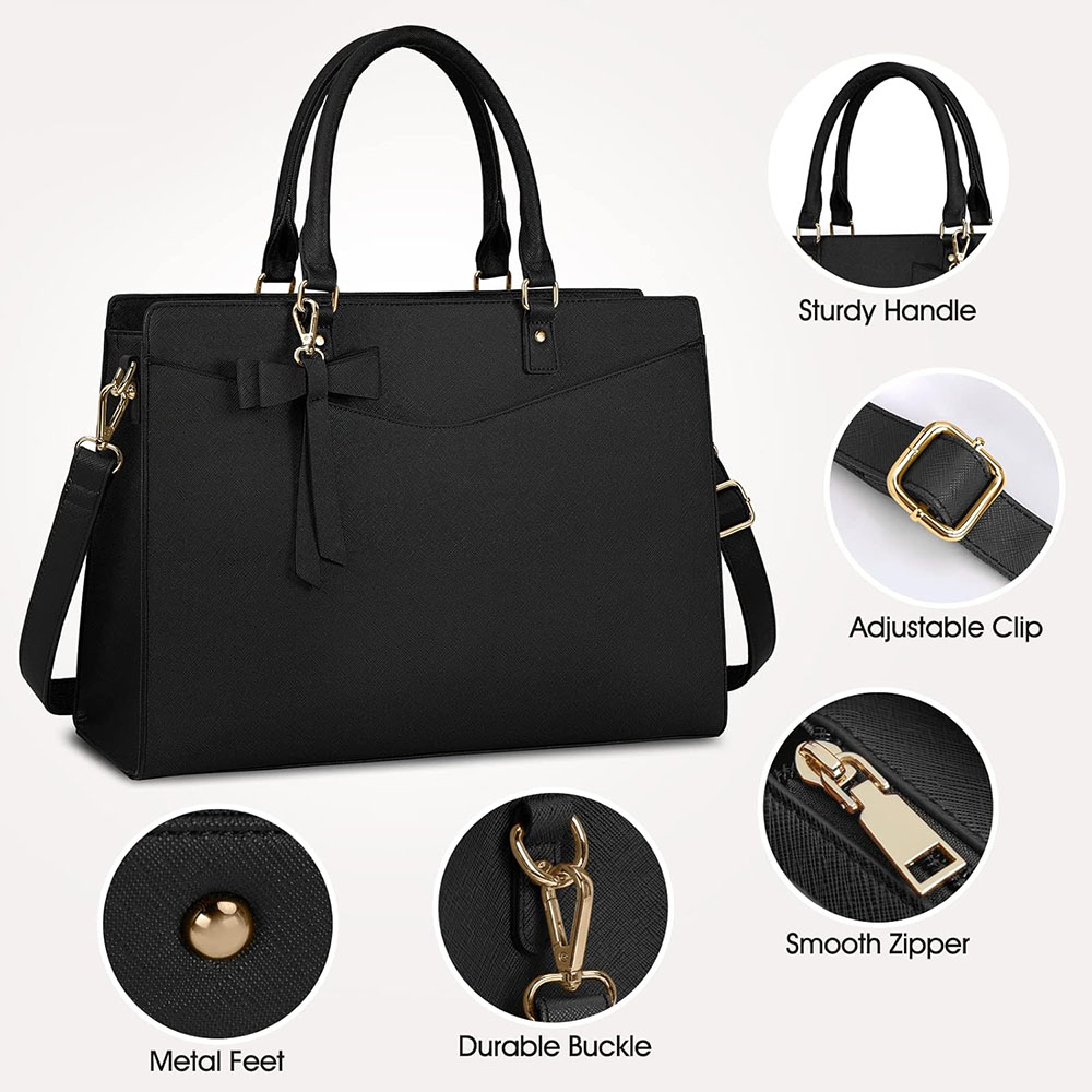 Laptop Bag for Women 15.6 Inch - đánh giá và giá Leather Work Bag Laptop