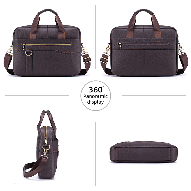 Men's Vintage Genuine Leather  - đánh giá và giá Leather Work Bag Laptop