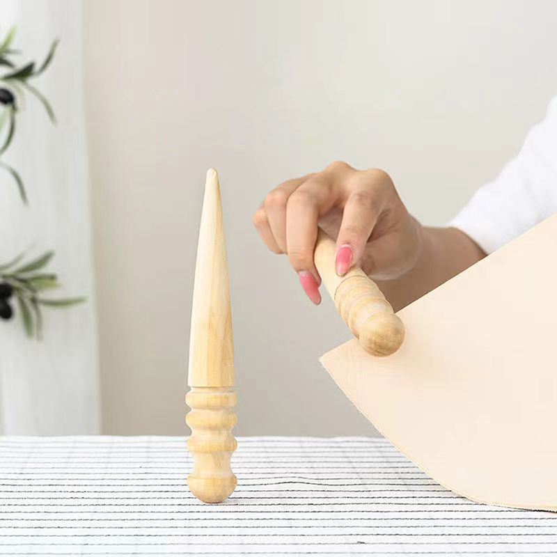 1PC Wood Leather Solid Wood Ro - đánh giá và giá Leatherwork Tool Kit