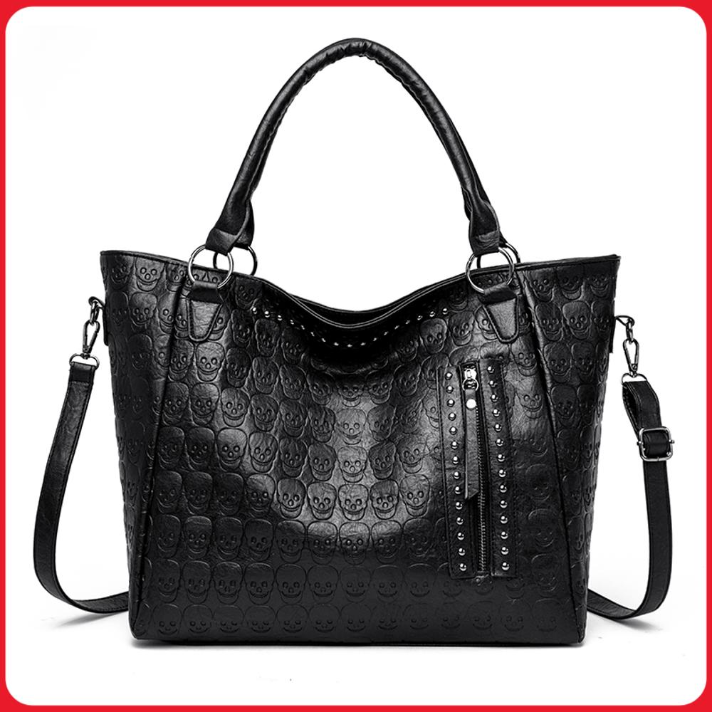 Punk Skull Crossbody Bag PU Le - đánh giá và giá Leatherwork Workshop