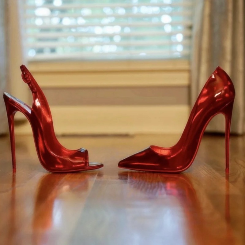 Fish Mouth Open toed Ultra Hig - đánh giá và giá Leather Work Heels
