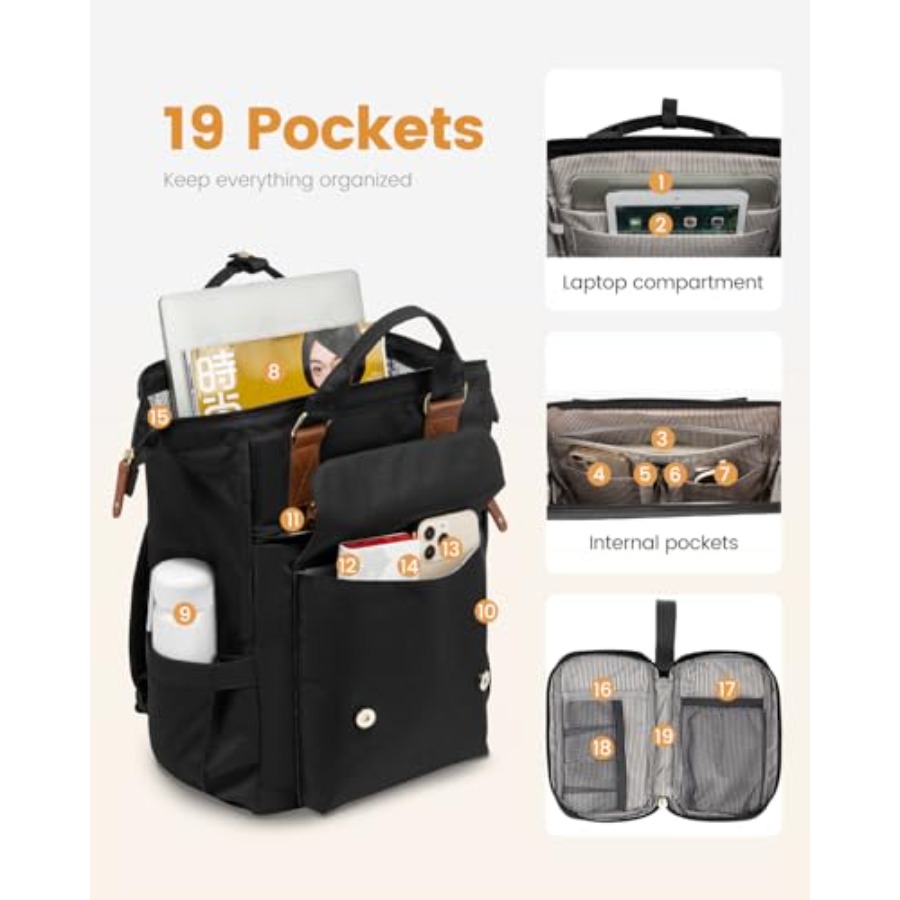 Laptop Backpack for Women, Tea - đánh giá và giá Leather Work Is
