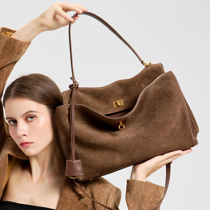 Ladies' large capacity genuine - đánh giá và giá Leather Work Handbags For Women