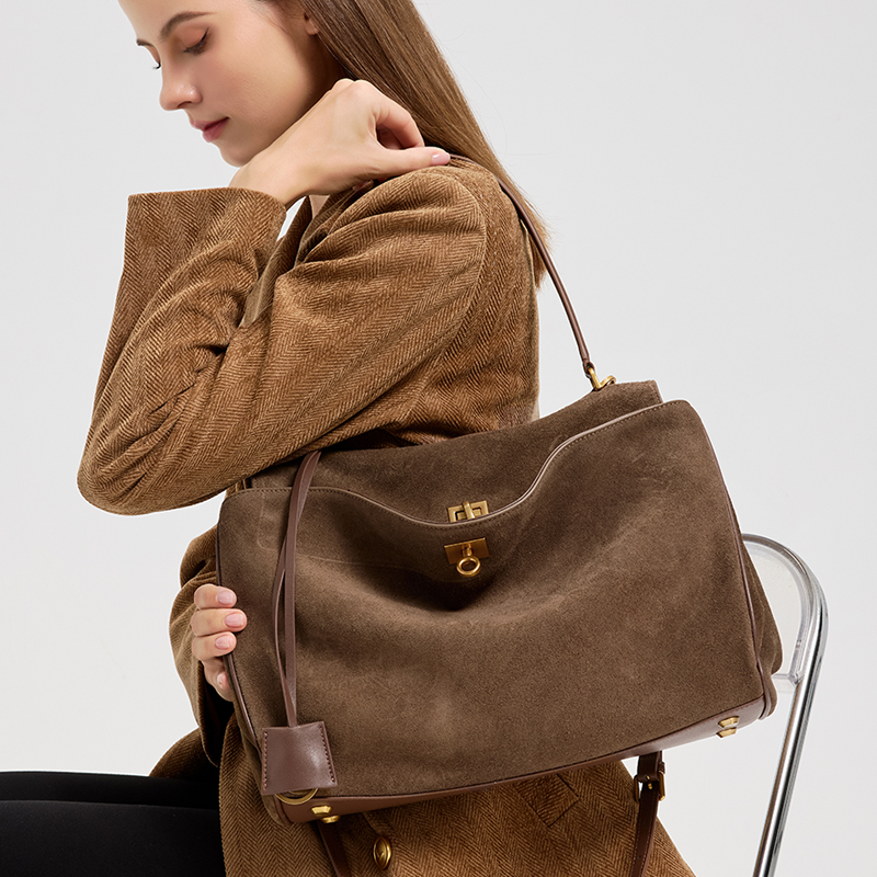 Ladies' large capacity genuine - đánh giá và giá Leather Work Handbags For Women
