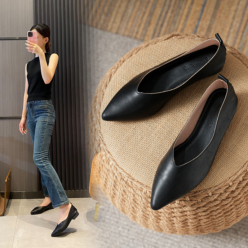 Spring and Autumn Fashion New  - đánh giá và giá Leather Work Heels
