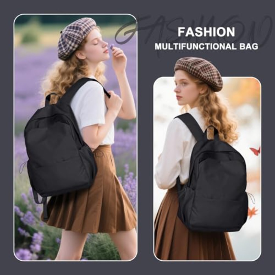 Black Backpack for Women, Smal - đánh giá và giá Leather Work Is