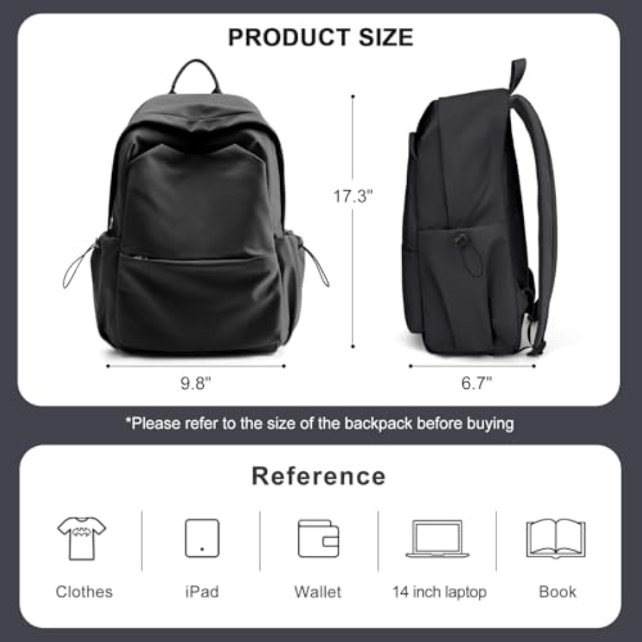 Black Backpack for Women, Smal - đánh giá và giá Leather Work Is